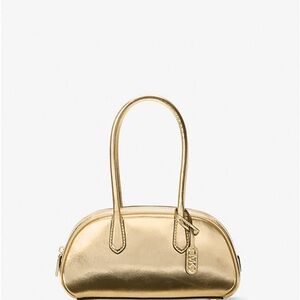 NWT Michael Kors Gold Habdbag